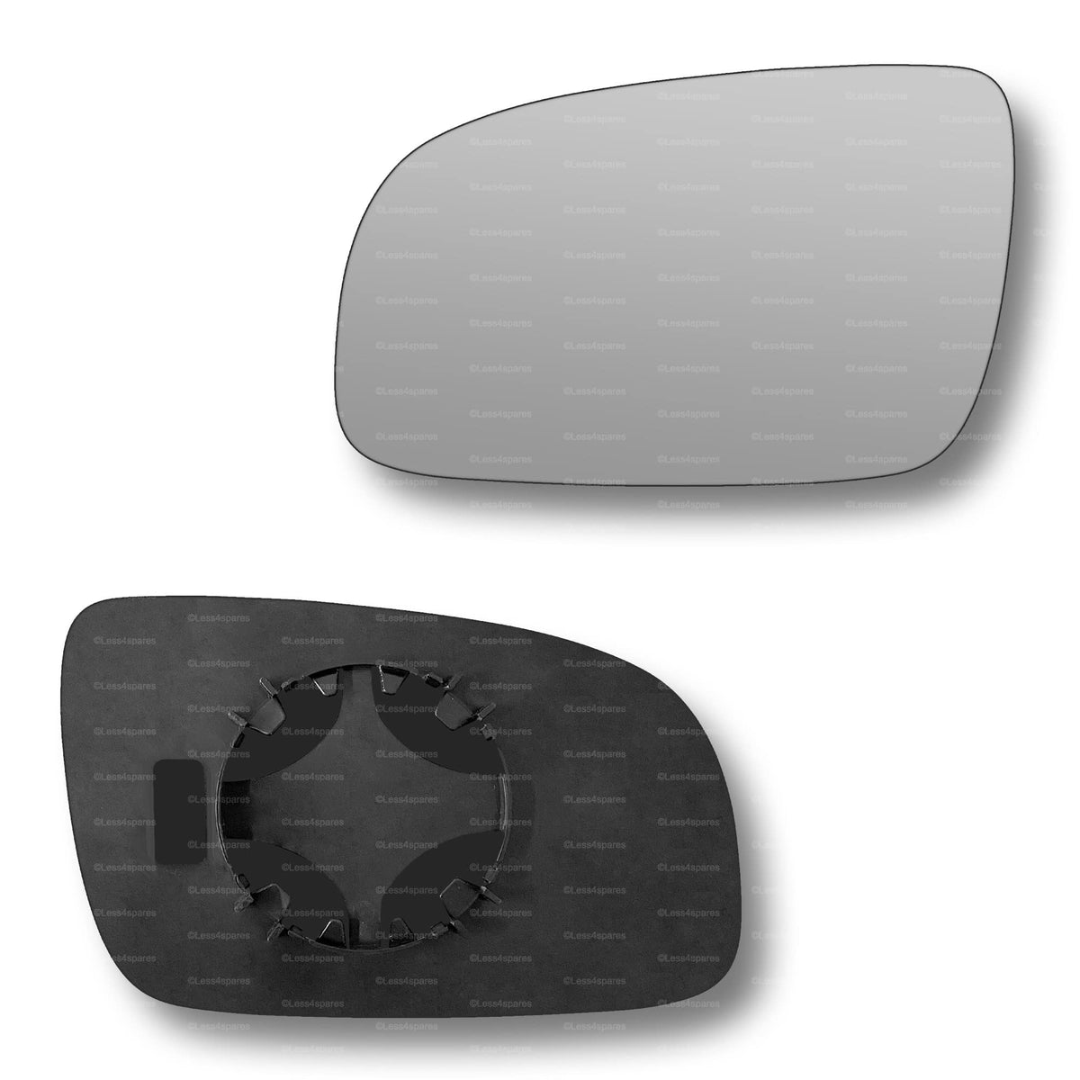 Replacement Wing Mirror Glass Left for VW Polo 2000-2002 Clip-On Passenger Near Side N/S Convex