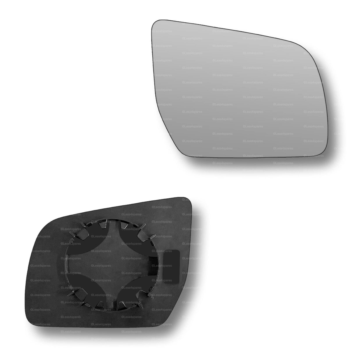 Replacement Wing Mirror Glass Right for Ford Ranger Raptor Wildtrak 2012-2022 Clip-On Driver Off side Convex