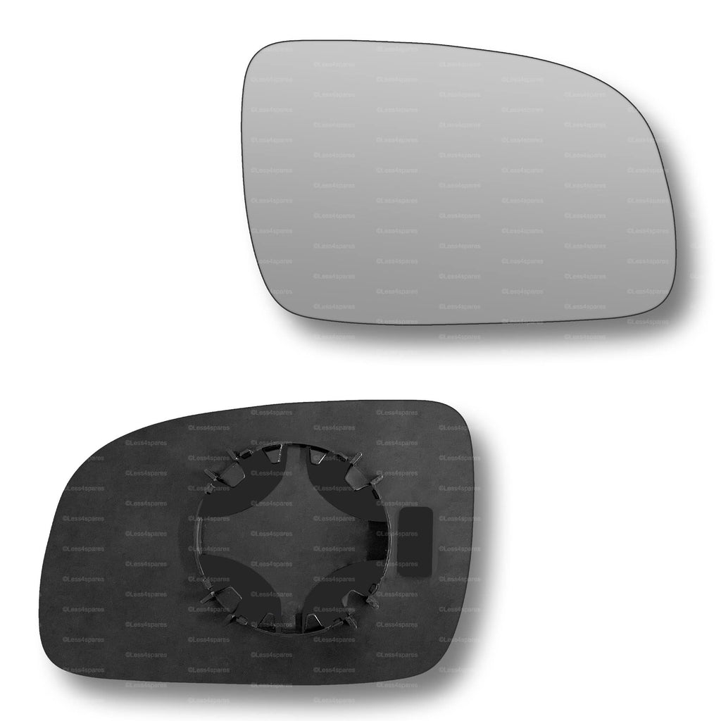 Replacement Wing Mirror Glass Right for VW Polo 2000-2002 Clip-On Driver Off side Convex