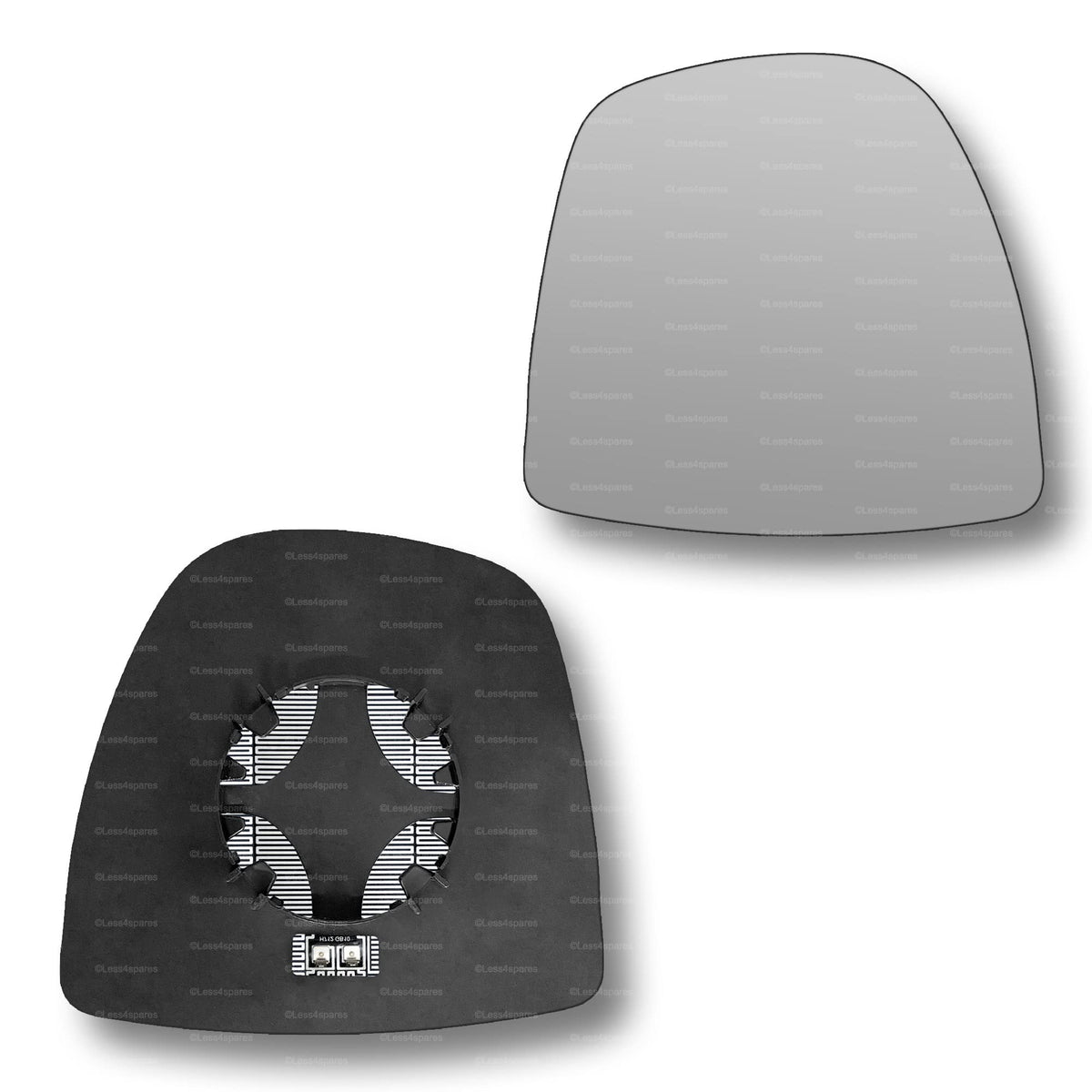 Replacement Wing Mirror Glass Right for Vauxhall Vivaro 2001-2014 Clip-On Driver Off side Heated Convex
