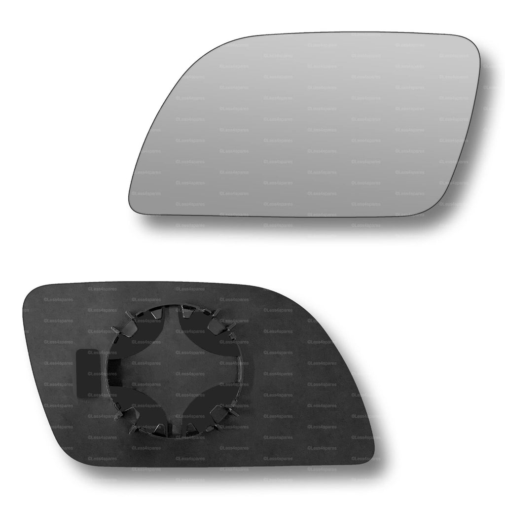 Replacement Wing Mirror Glass Left for VW Polo 2002-2005 Clip-On Passenger Near Side N/S Convex