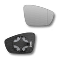 Replacement Wing Mirror Glass Right for VW Polo 2009-2017 Clip-On Driver Off side Heated with Blind Spot