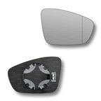 Replacement Wing Mirror Glass Right for VW Polo 2009-2017 Clip-On Driver Off side Heated with Blind Spot