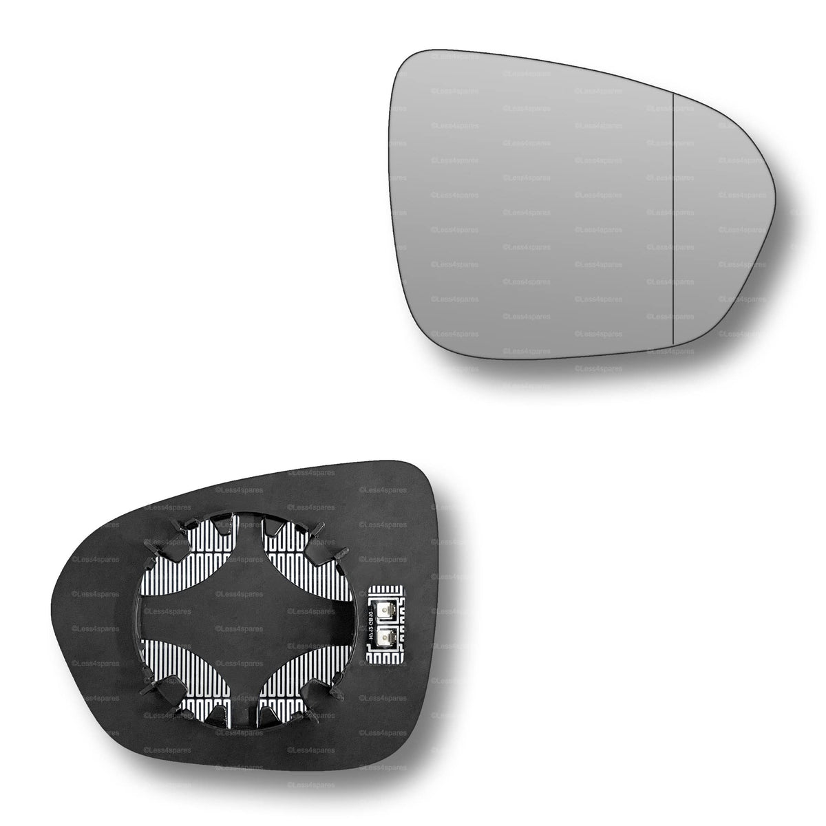 Replacement Wing Mirror Glass Right for Dacia Duster 2018-2022 Clip-On Driver Off side Heated with Blind Spot