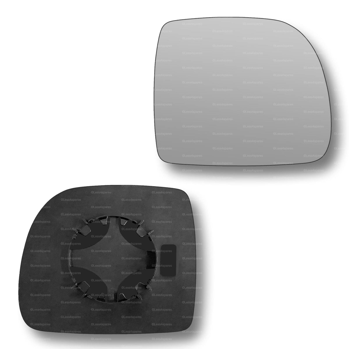 Replacement Wing Mirror Glass Right for Renault Kangoo 1997-2001 Clip-On Driver Off side Convex