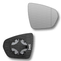 Replacement Wing Mirror Glass Right for DS DS7 Crossback 2018-2020 Clip-On Driver Off side Heated with Blind Spot