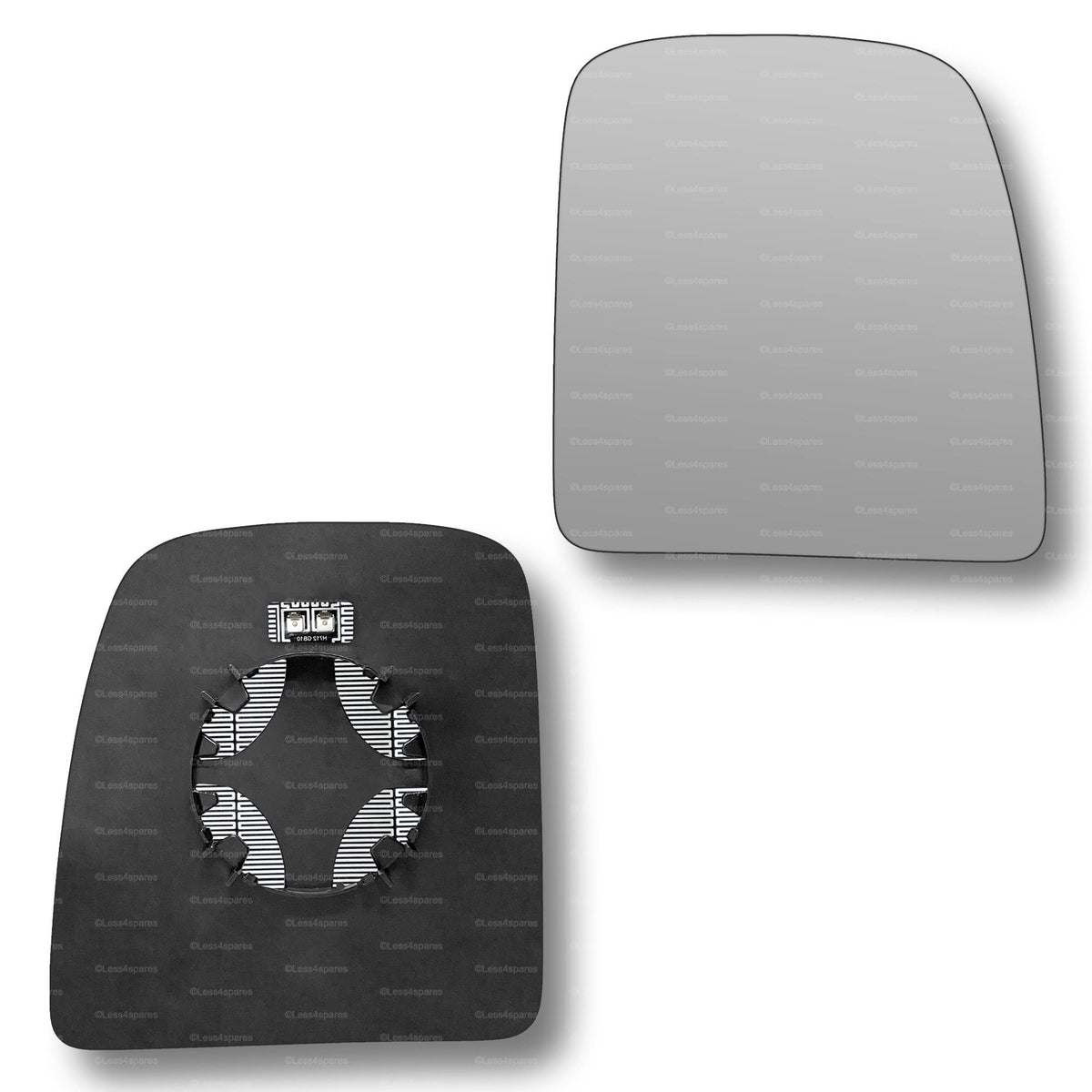 Replacement Wing Mirror Glass Right for Citroen Dispatch 2007-2016 Clip-On Driver Off side Heated Convex