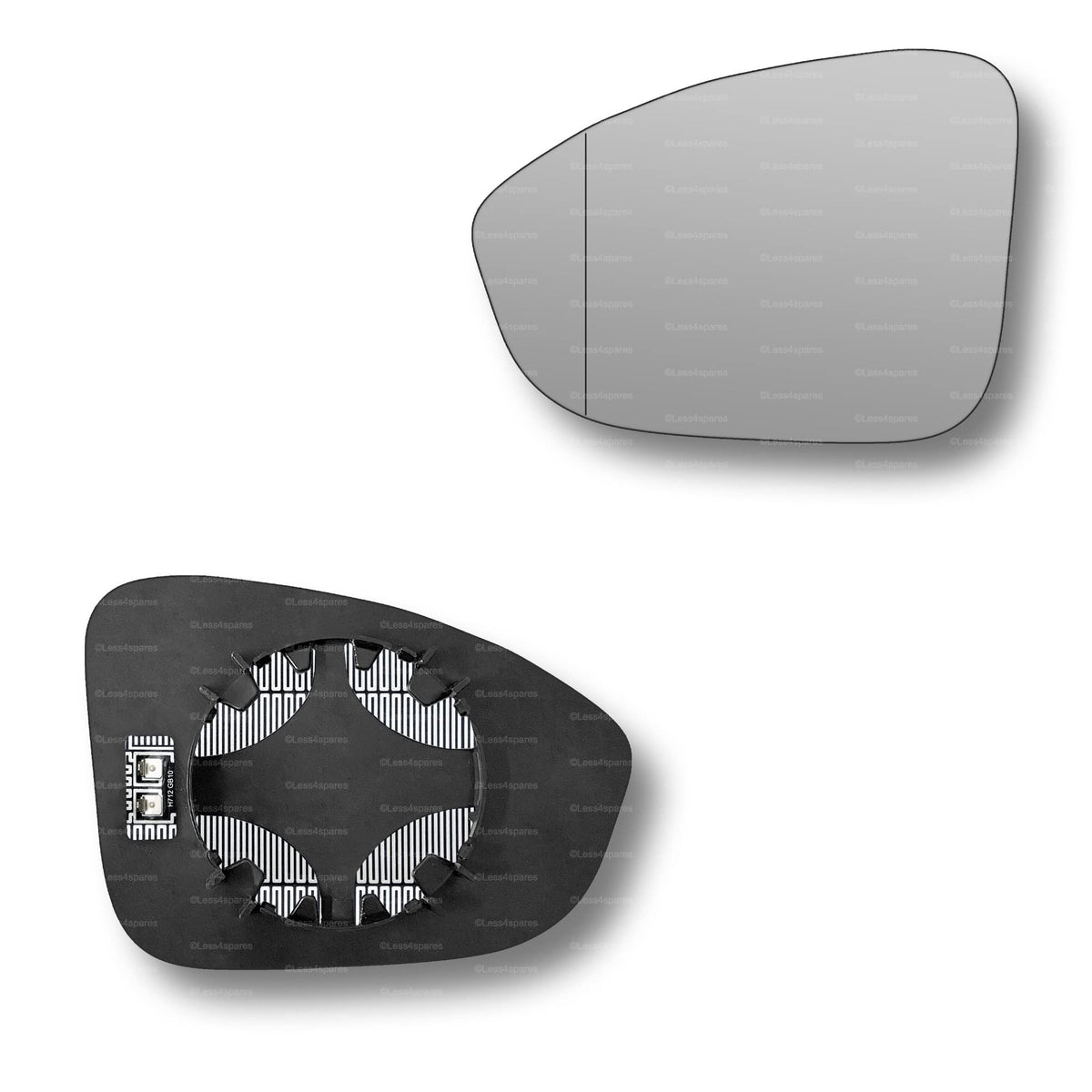 Replacement Wing Mirror Glass Left for Dacia Sandero Stepway 2020-2022 Clip-On Passenger Near Side N/S Heated with Blind Spot