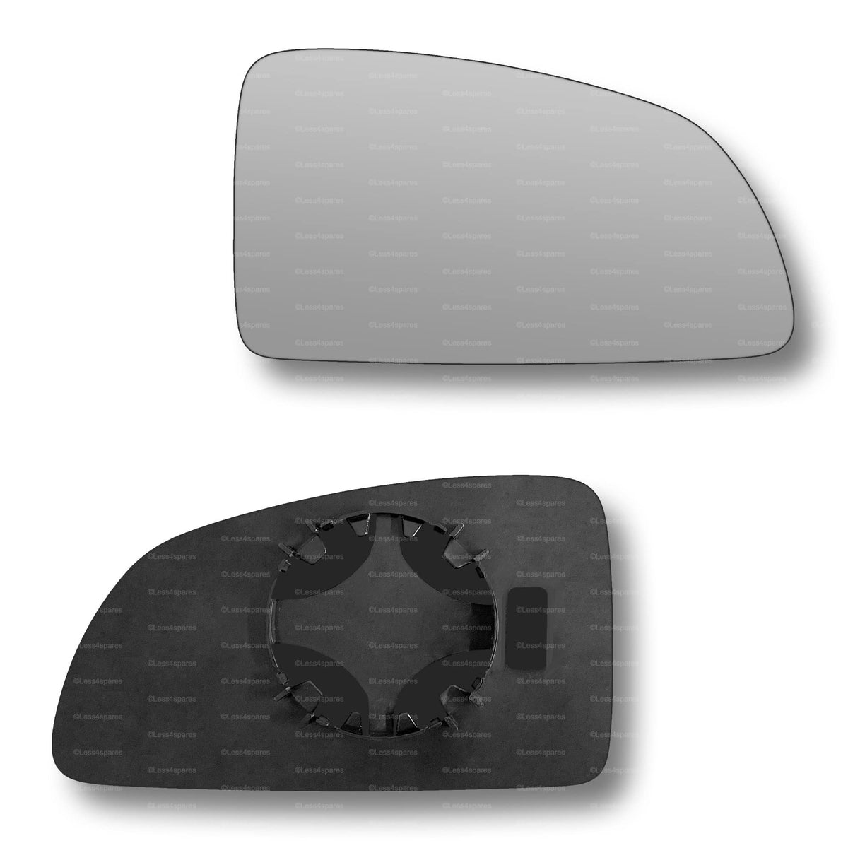 Replacement Wing Mirror Glass Right for Vauxhall Meriva 2002-2010 Clip-On Driver Off side Convex