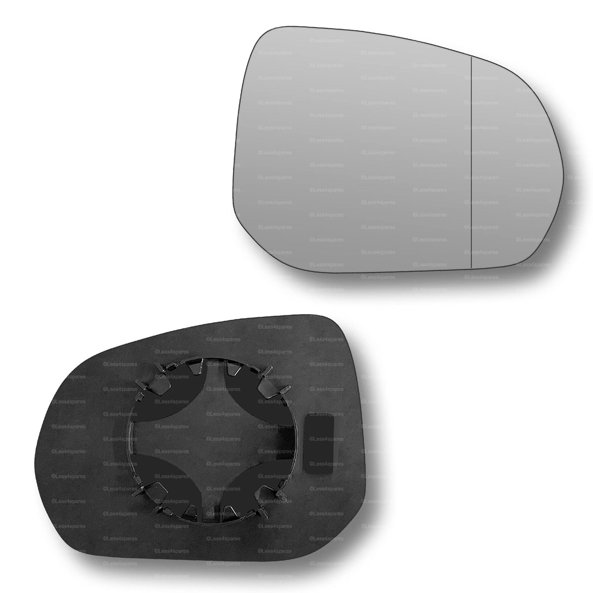 Replacement Wing Mirror Glass Right for Citroen C3 Picasso 2009-2017 Clip-On Driver Off side with Blind Spot