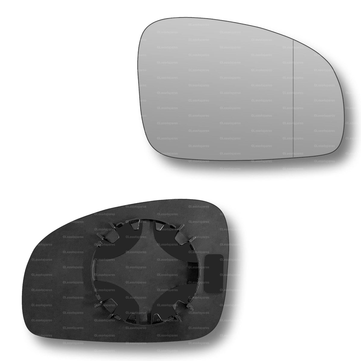 Replacement Wing Mirror Glass Right for Skoda Fabia 2007-2014 Clip-On Driver Off side with Blind Spot