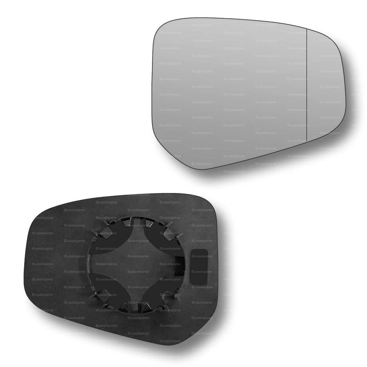 Replacement Wing Mirror Glass Right for Ford Tourneo Courier 2014-2021 Clip-On Driver Off side with Blind Spot