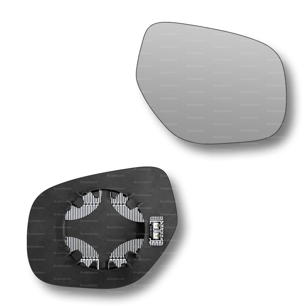 Replacement Wing Mirror Glass Right for Mitsubishi Outlander 2012-2022 Clip-On Driver Off side Heated Convex