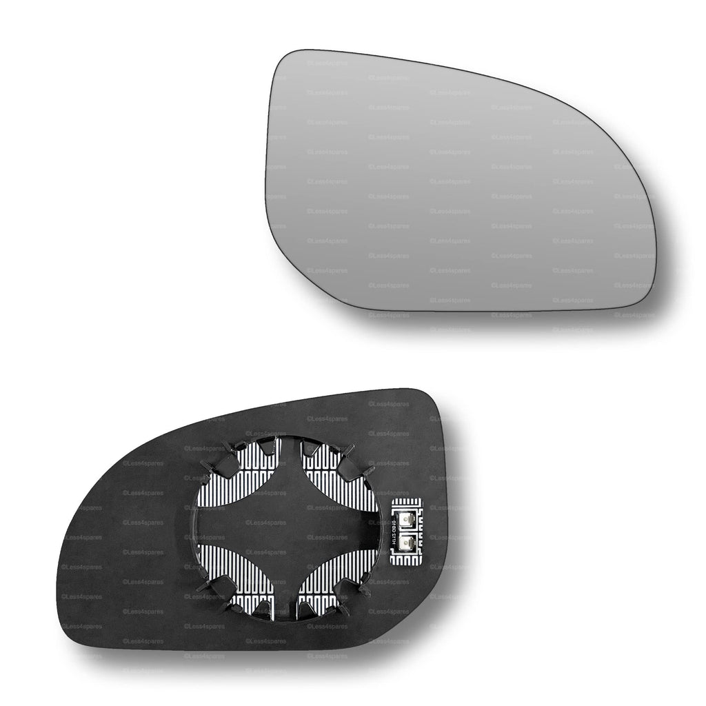 Replacement Wing Mirror Glass Right for Hyundai i20 2008-2012 Clip-On Driver Off side Heated Convex