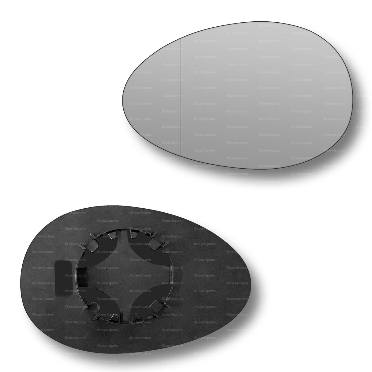 Replacement Wing Mirror Glass Right for Mini Hatchback 2001-2006 Clip-On Driver Off side with Blind Spot