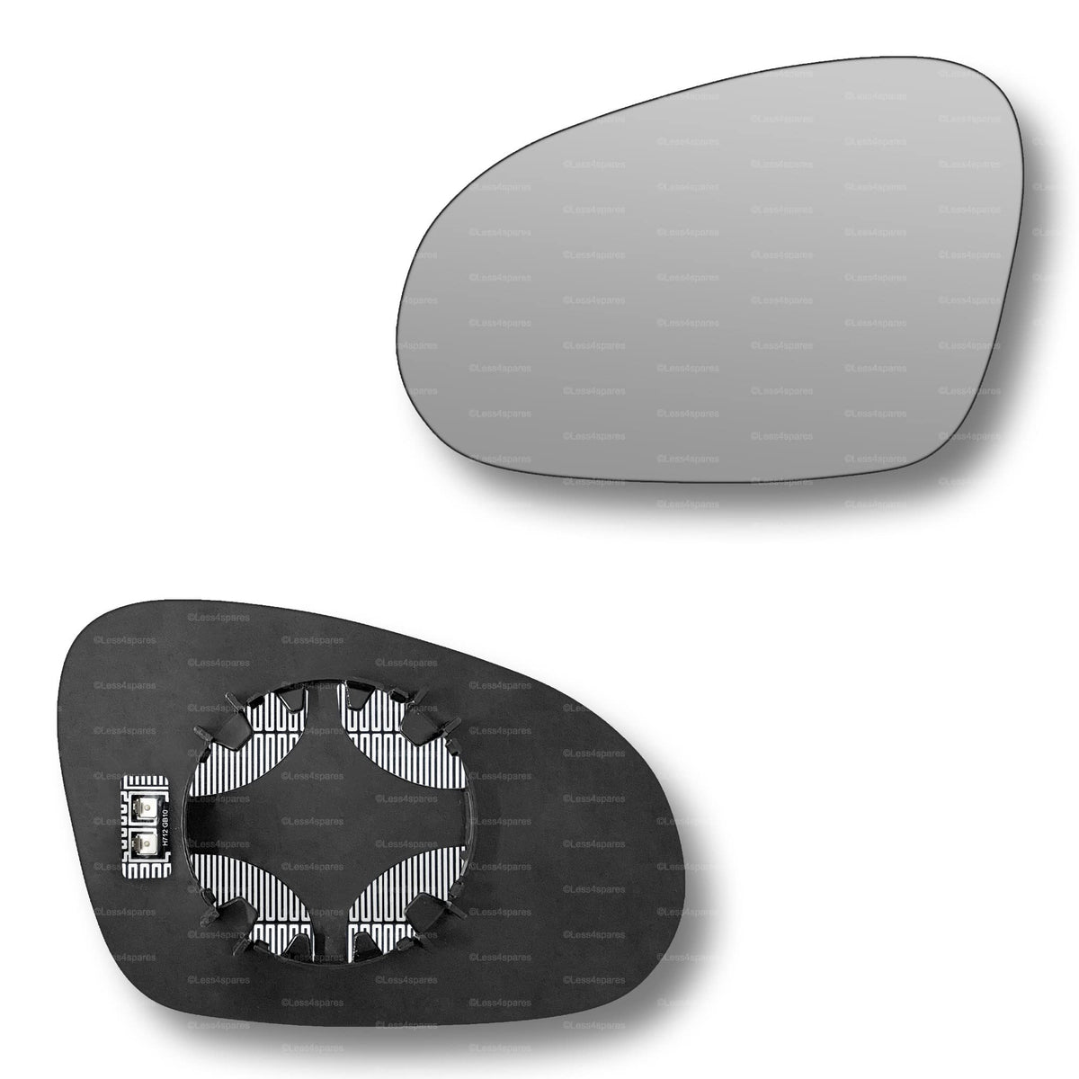 Replacement Wing Mirror Glass Left for VW Golf Plus 2004-2014 Clip-On Passenger Near Side N/S Heated Convex