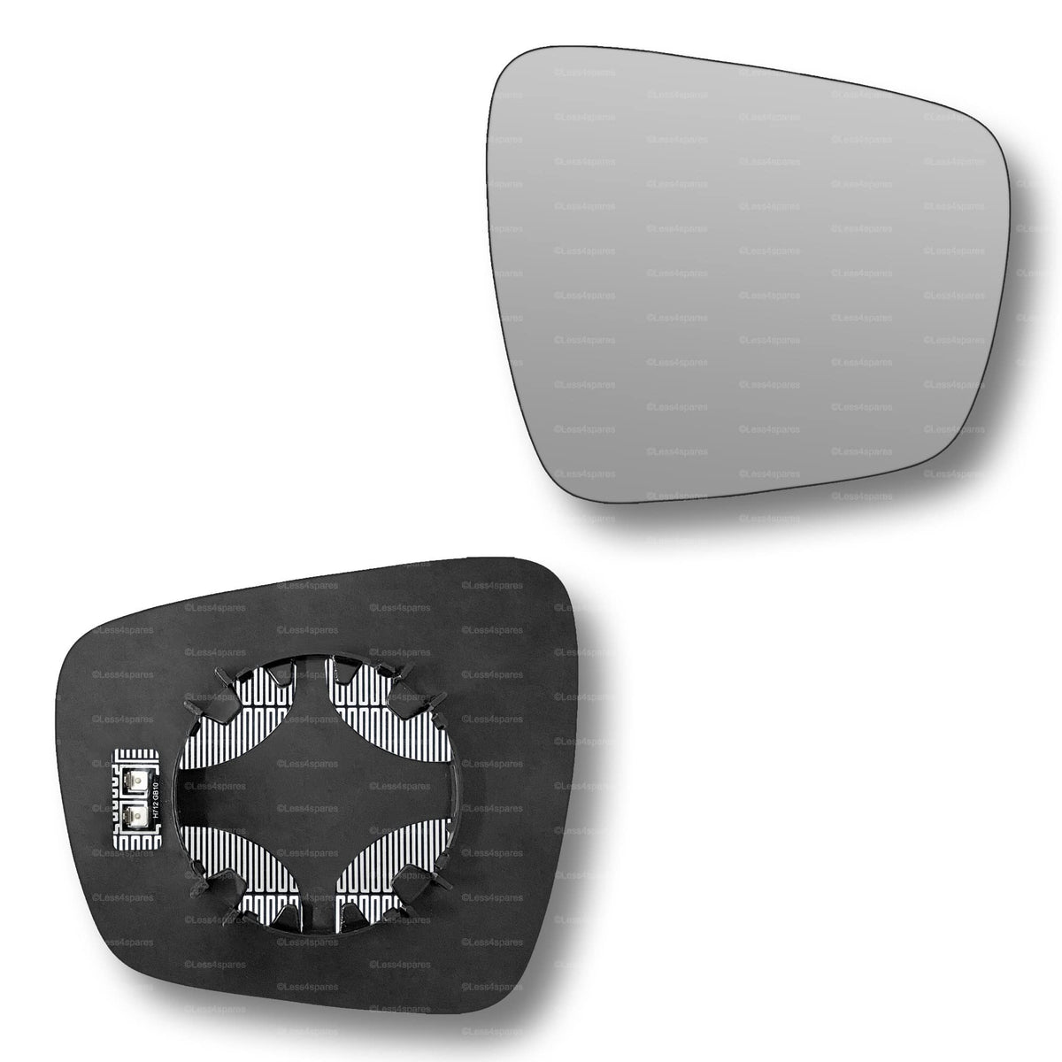 Replacement Wing Mirror Glass Right for Renault Kadjar 2015-2022 Clip-On Driver Off side Heated Convex