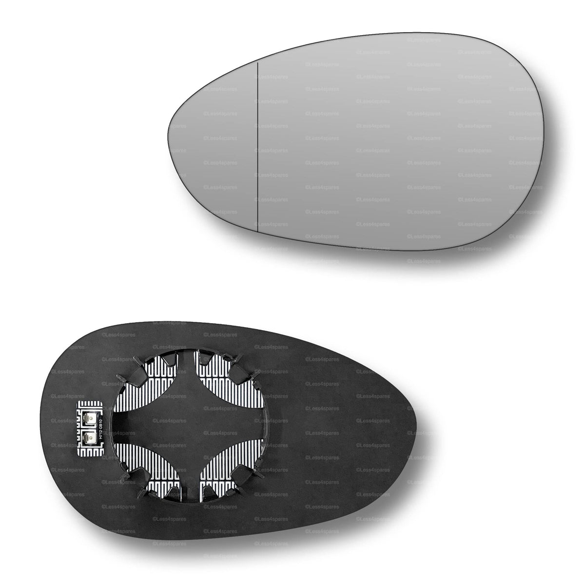 Replacement Wing Mirror Glass Left for Alfa Romeo 4C 2013-2021 Clip-On Passenger Near Side N/S Heated with Blind Spot