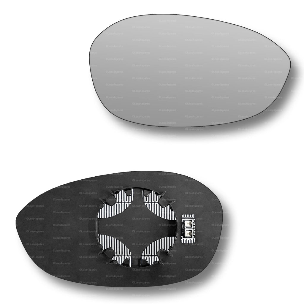 Replacement Wing Mirror Glass Right for Alfa Romeo Brera, Spider 2006-2010 Clip-On Driver Off side Heated Convex