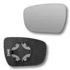 Replacement Wing Mirror Glass Left for Nissan Qashqai 2014-2021 Clip-On Passenger Near Side N/S Heated Convex