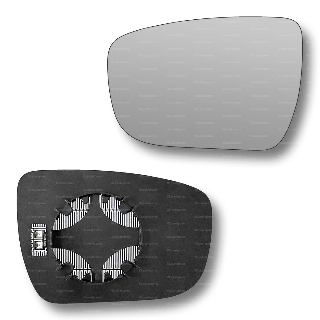 Replacement Wing Mirror Glass Left for Nissan X-trail 2014-2021 Clip-On Passenger Near Side N/S Heated Convex