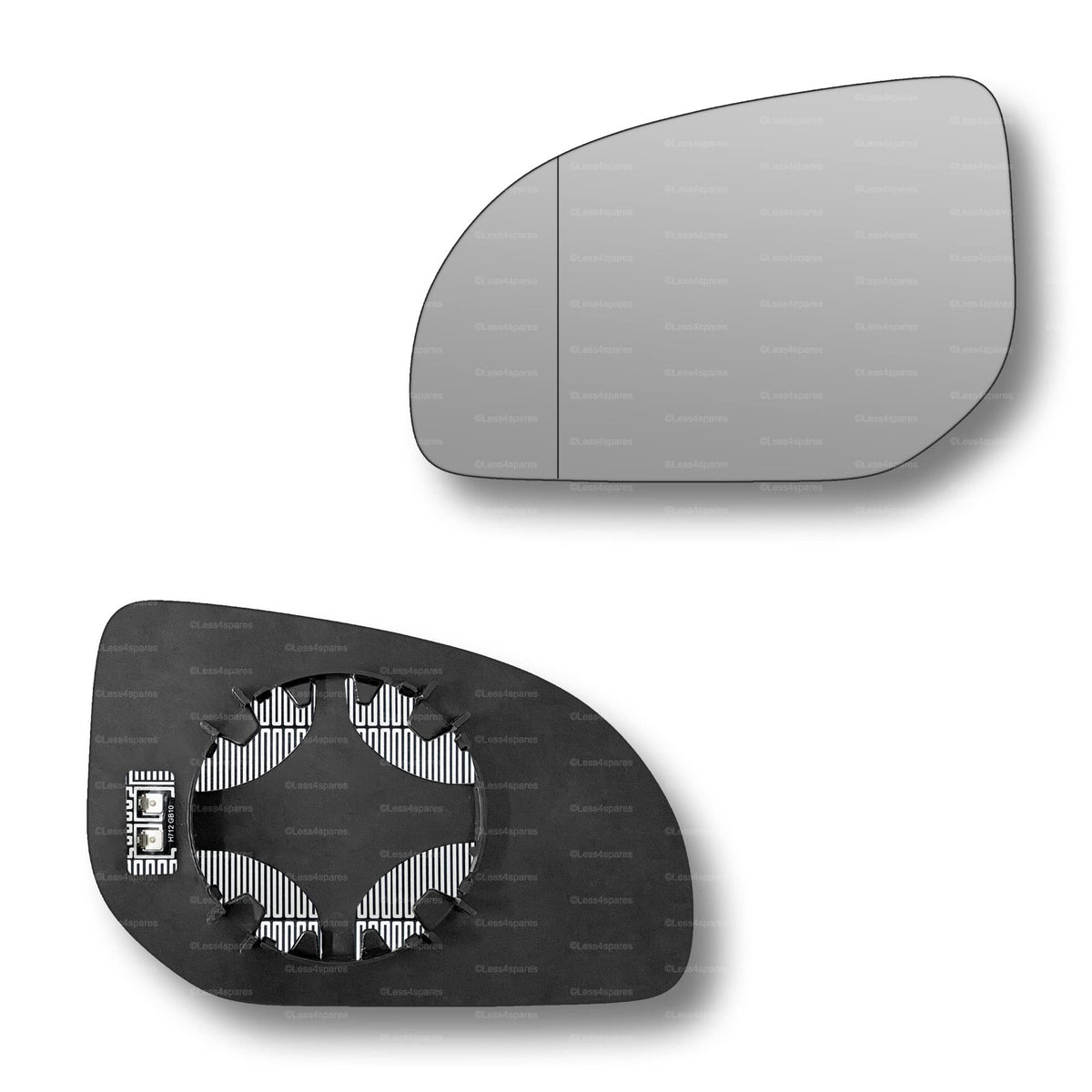 Replacement Wing Mirror Glass Left for Hyundai i20 2008-2012 Clip-On Passenger Near Side N/S Heated with Blind Spot