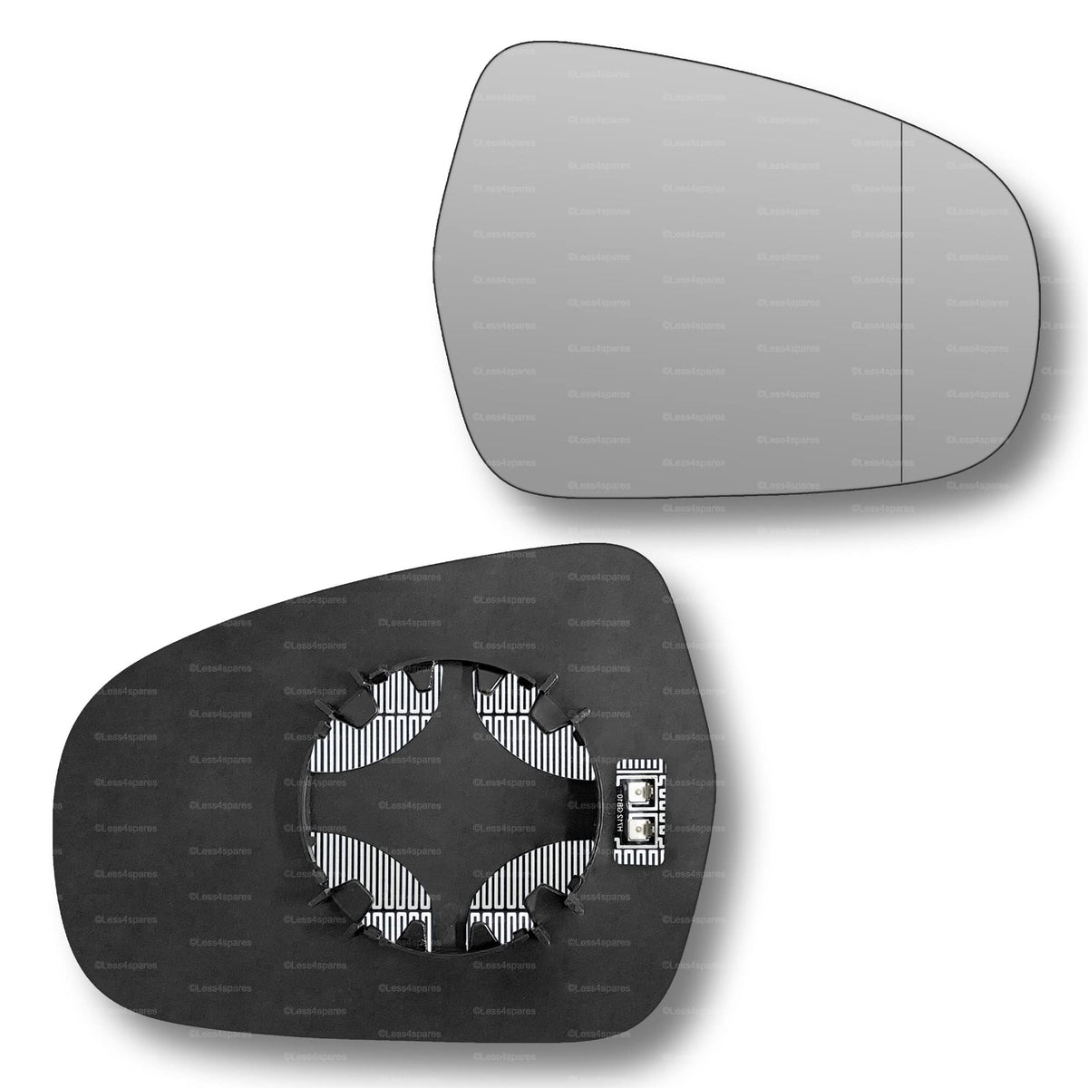 Replacement Wing Mirror Glass Right for Suzuki SX4 S-Cross 2013-2021 Clip-On Driver Off side Heated with Blind Spot