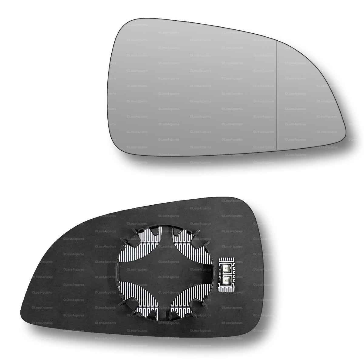 Replacement Wing Mirror Glass Right for Vauxhall Astra 2009-2010 Clip-On Driver Off side Heated with Blind Spot