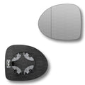 Replacement Wing Mirror Glass Left for Renault Twingo 2007-2010 Clip-On Passenger Near Side N/S Heated with Blind Spot