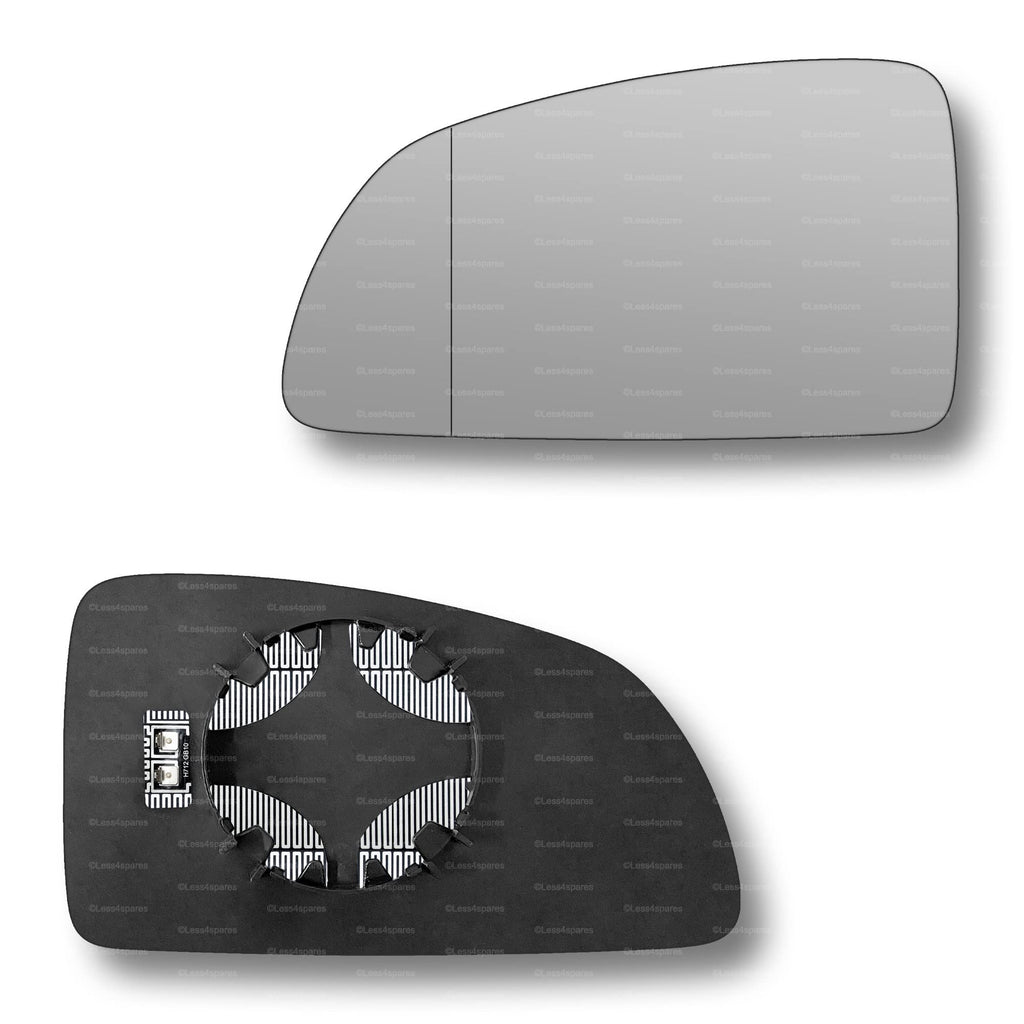 Replacement Wing Mirror Glass Left for Vauxhall Meriva 2002-2010 Clip-On Passenger Near Side N/S Heated with Blind Spot