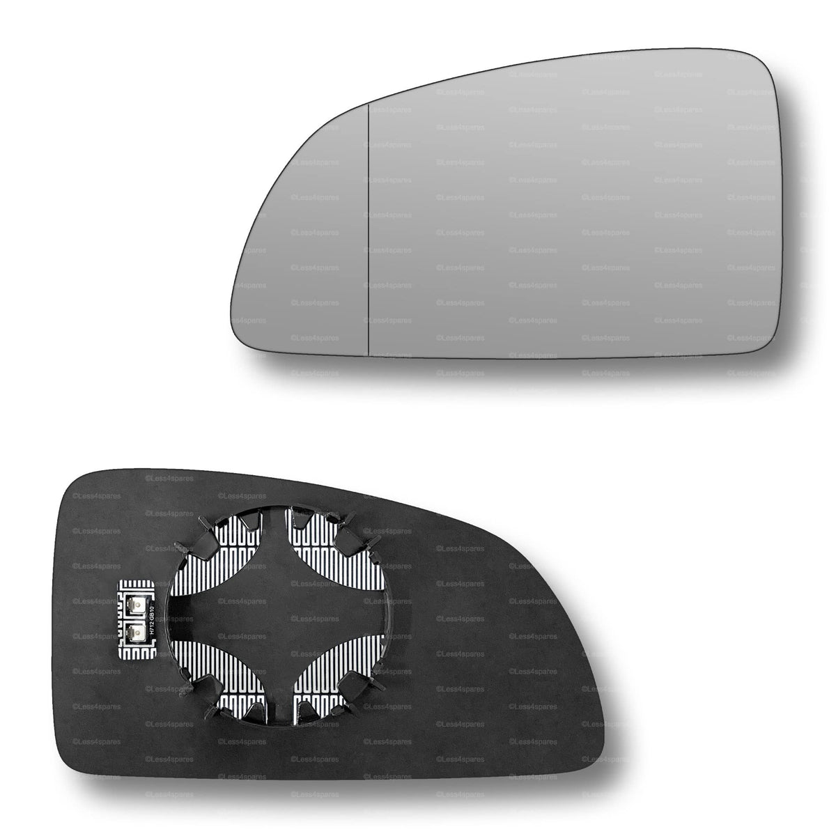 Replacement Wing Mirror Glass Left for Vauxhall Meriva 2002-2010 Clip-On Passenger Near Side N/S Heated with Blind Spot