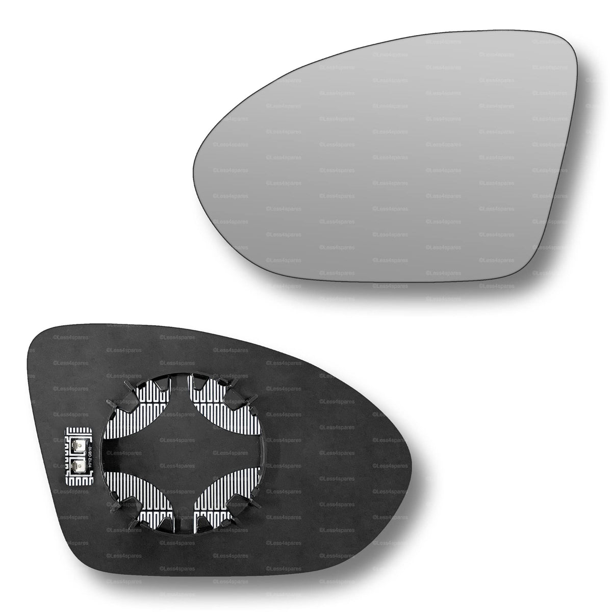 Replacement Wing Mirror Glass Left for Vauxhall Insignia 2017-2022 Clip-On Passenger Near Side N/S Heated Convex