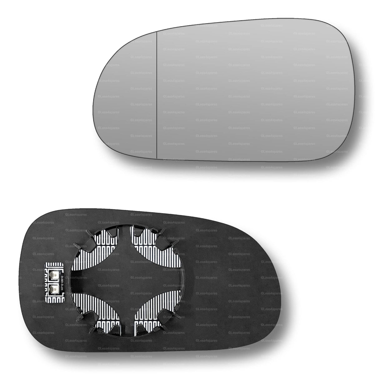 Replacement Wing Mirror Glass Left for Honda Civic 1996-2000 Clip-On Passenger Near Side N/S Heated with Blind Spot