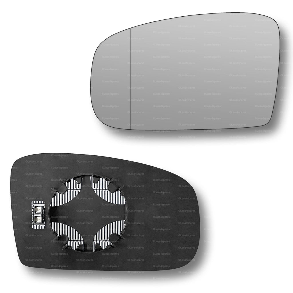 Replacement Wing Mirror Glass Left for Mercedes S-Class 1998-2005 Clip-On Passenger Near Side N/S Heated with Blind Spot