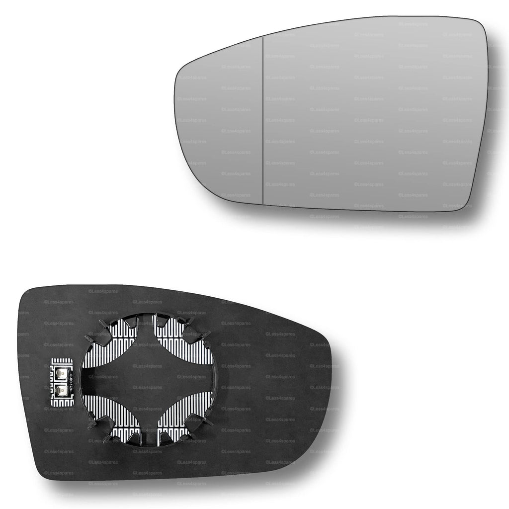 Replacement Wing Mirror Glass Left for Ford Galaxy 2006-2015 Clip-On Passenger Near Side N/S Heated with Blind Spot