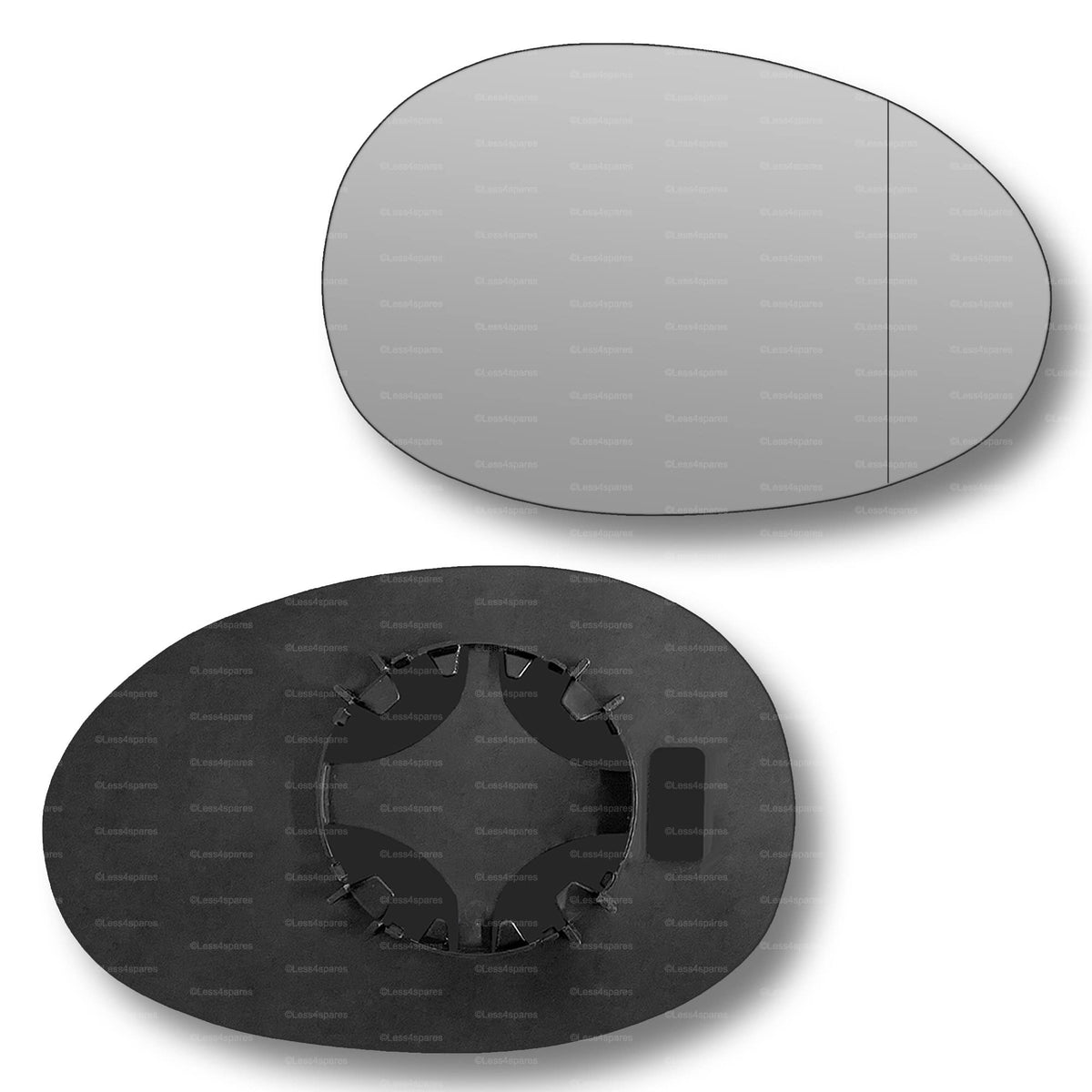 Replacement Wing Mirror Glass Right for Citroen C1 2005-2014 Clip-On Driver Off side with Blind Spot