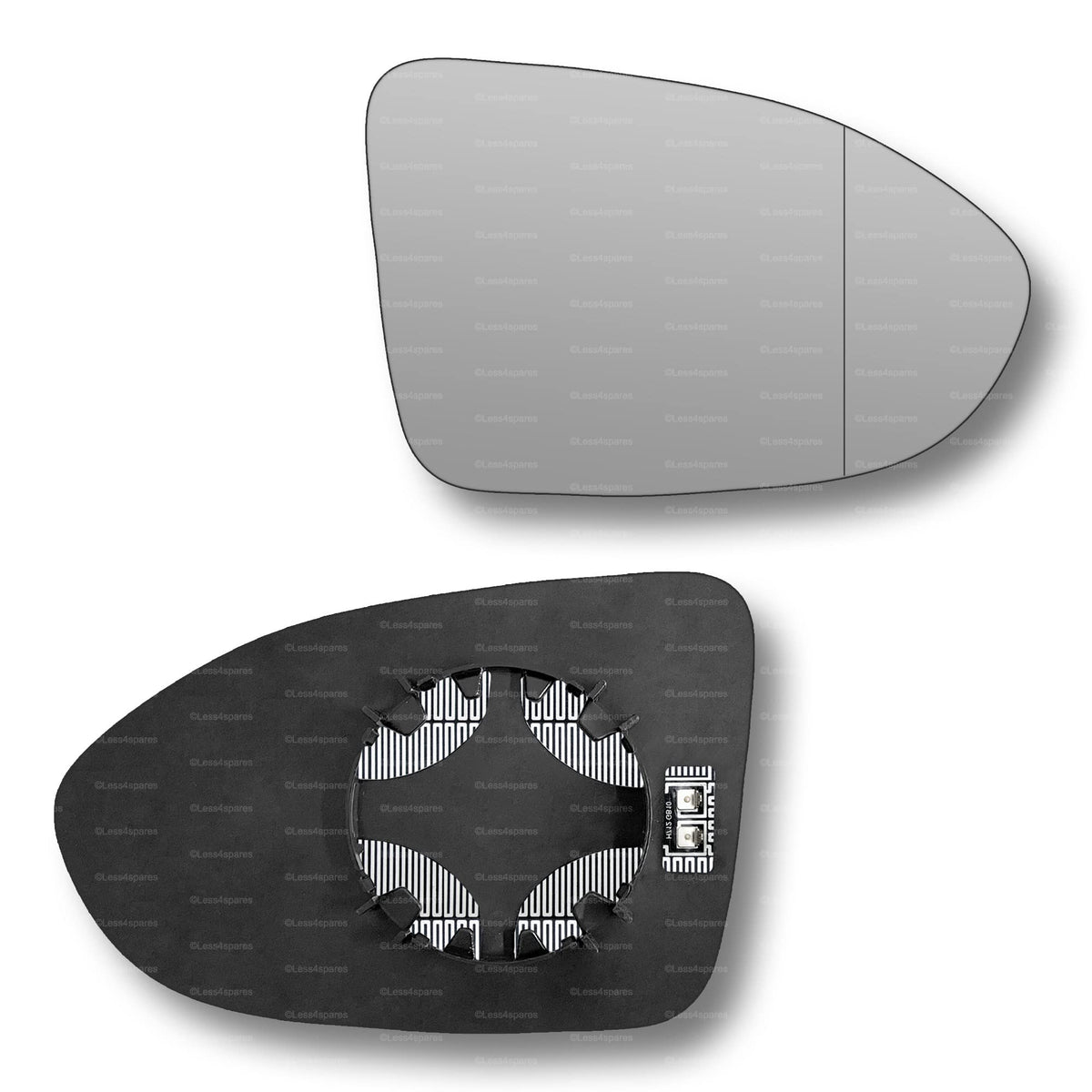 Replacement Wing Mirror Glass Right for VW Golf 2020-2022 Clip-On Driver Off side Heated with Blind Spot