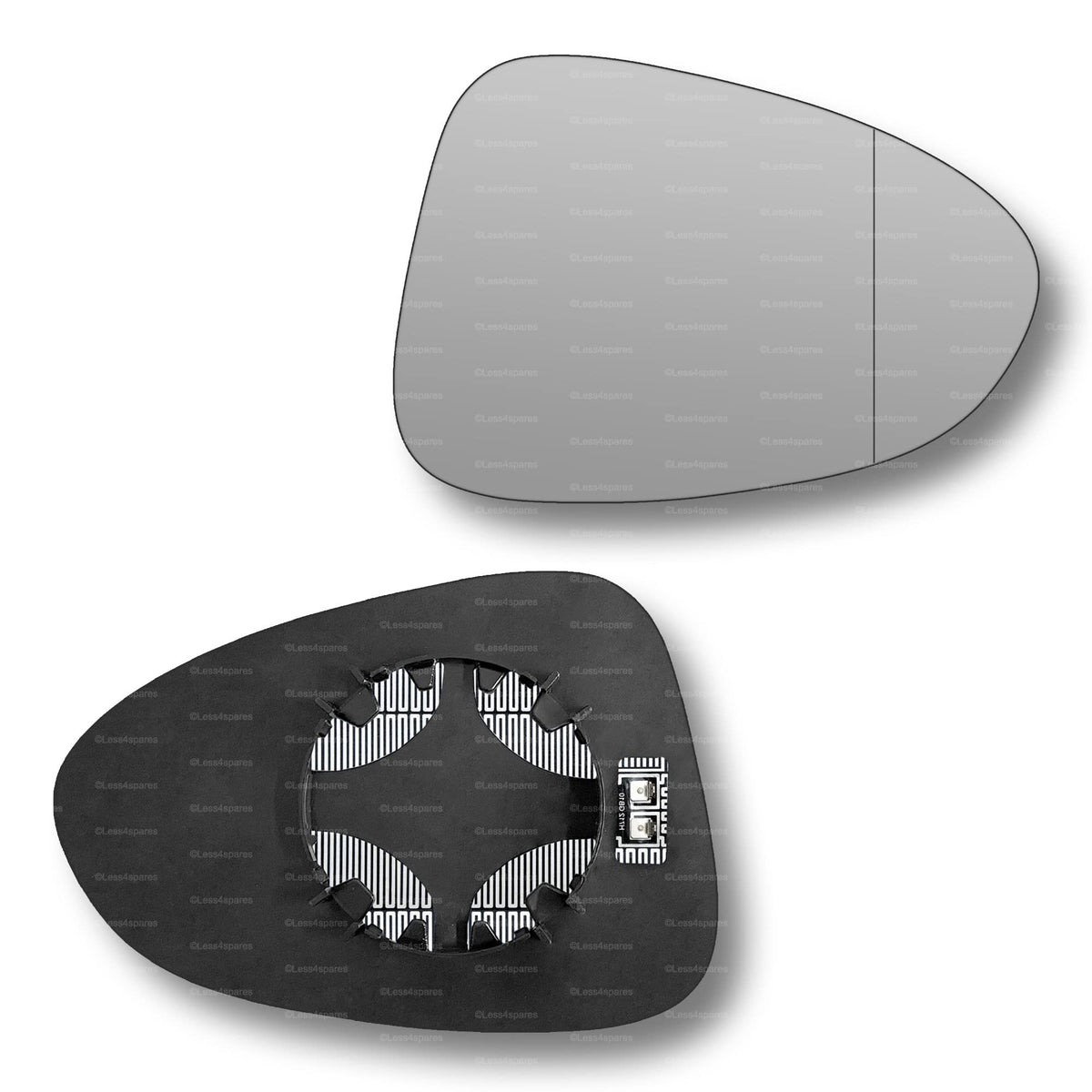 Replacement Wing Mirror Glass Right for Vauxhall Zafira Tourer 2011-2018 Clip-On Driver Off side Heated with Blind Spot