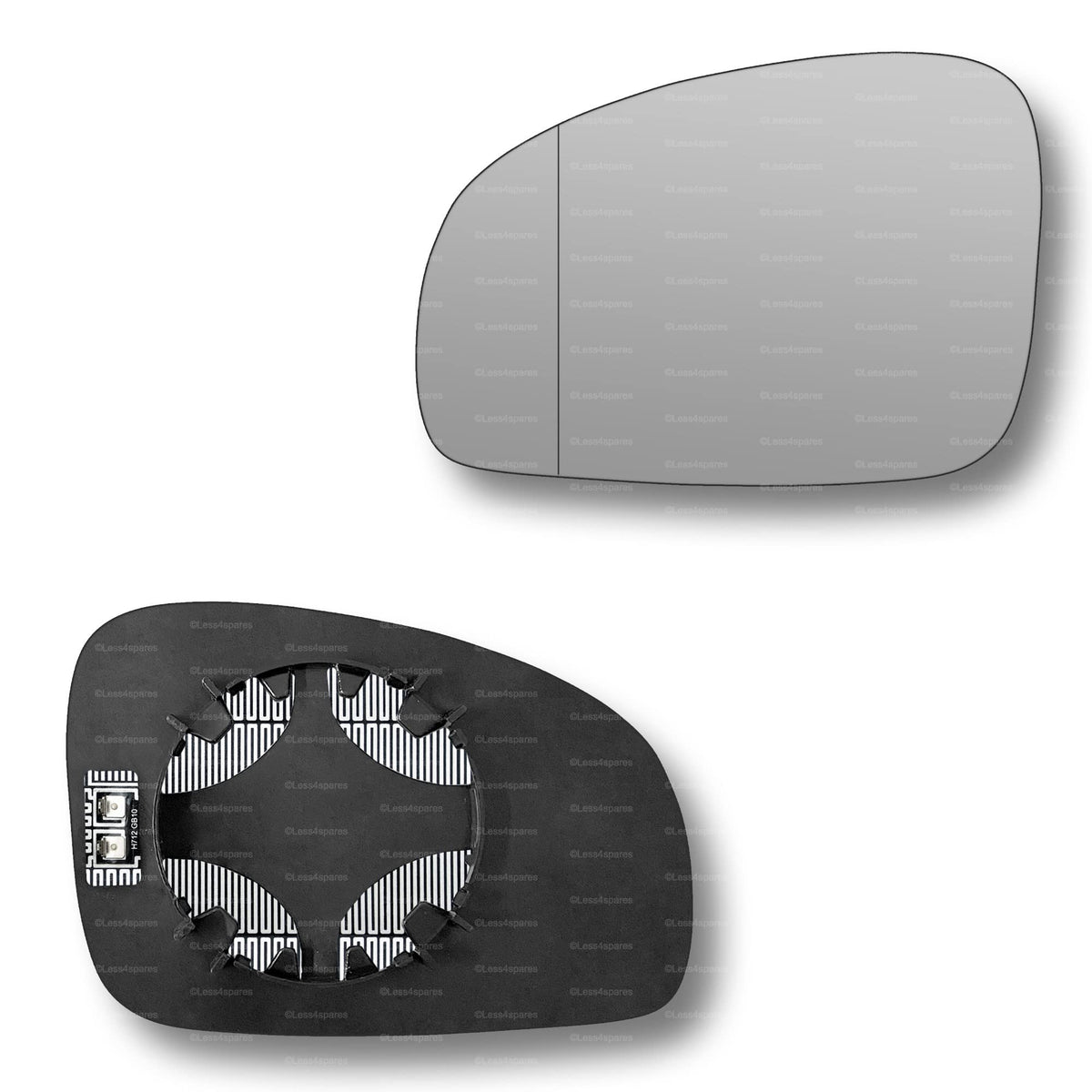 Replacement Wing Mirror Glass Left for Skoda Fabia 2007-2014 Clip-On Passenger Near Side N/S Heated with Blind Spot