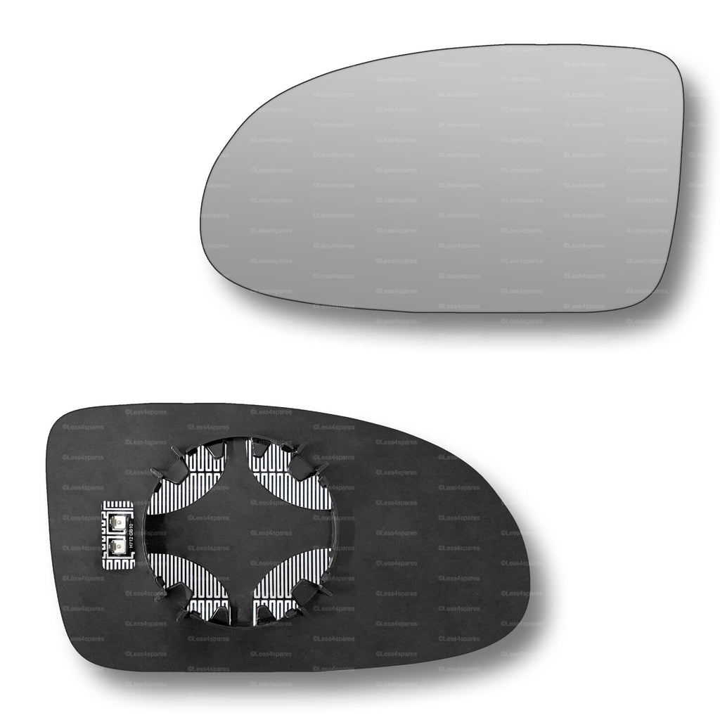 Replacement Wing Mirror Glass Left for Vauxhall Omega 1994-1999 Clip-On Passenger Near Side N/S Heated Convex