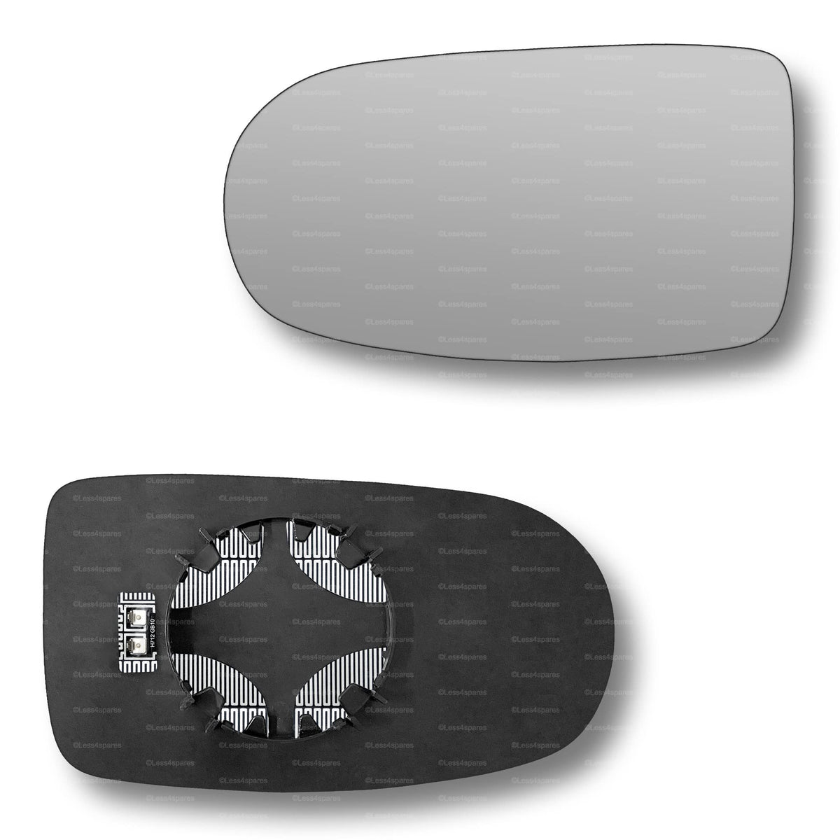 Replacement Wing Mirror Glass Left for Alfa Romeo GTV, Spider 1995-2005 Clip-On Passenger Near Side N/S Heated Convex