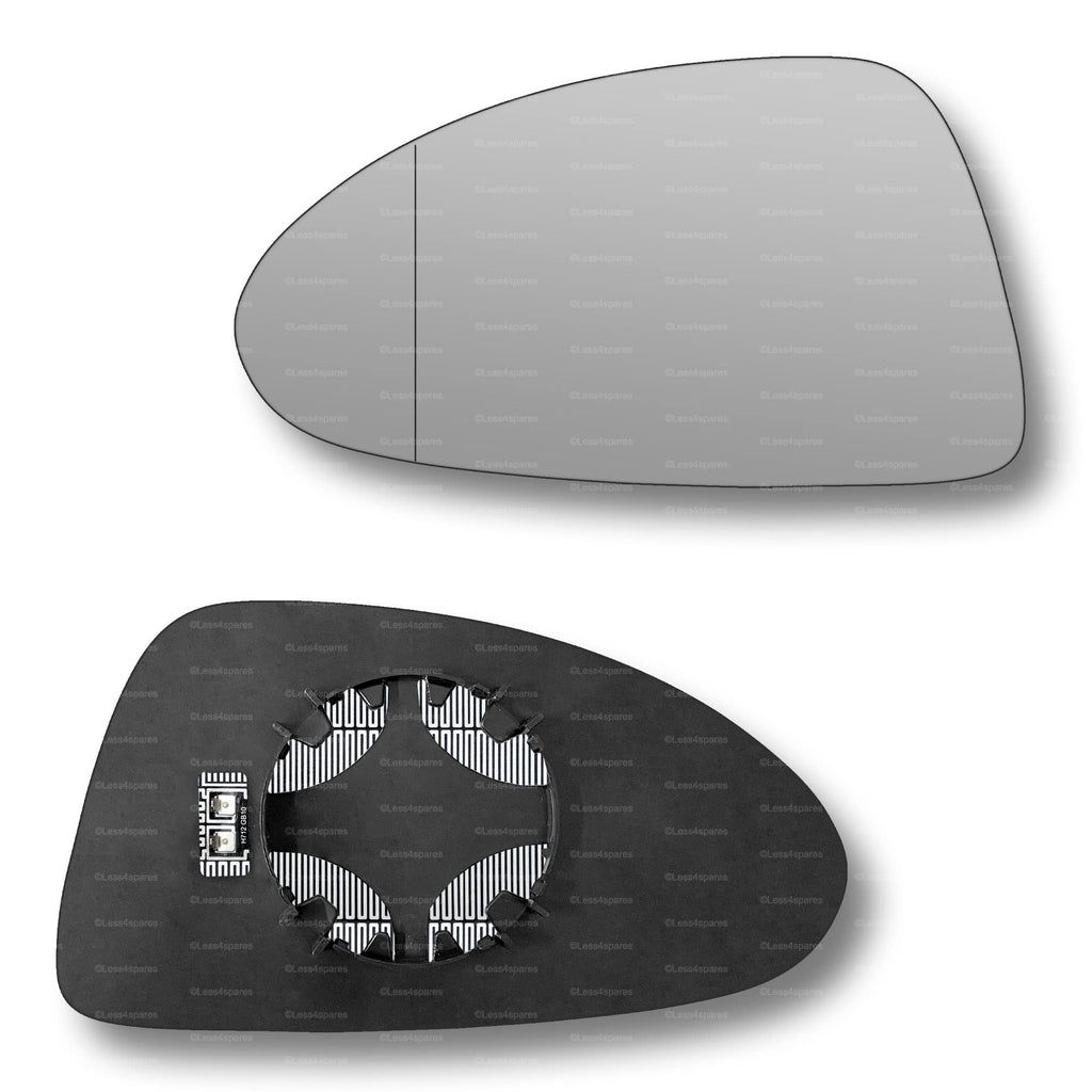 Replacement Wing Mirror Glass Left for Vauxhall Corsa 2014-2020 Clip-On Passenger Near Side N/S Heated with Blind Spot