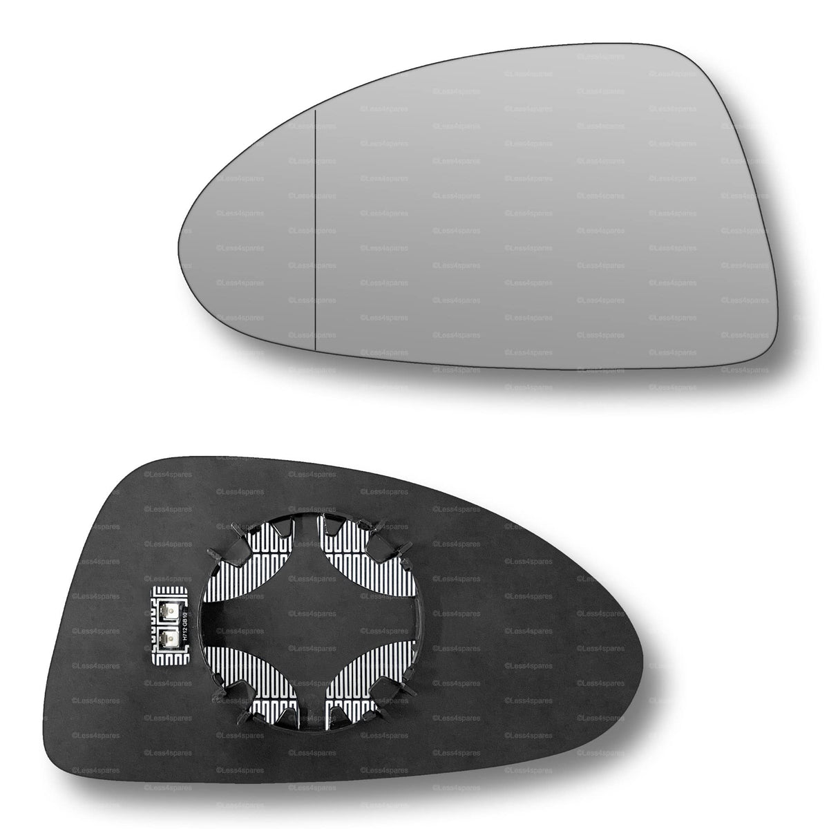 Replacement Wing Mirror Glass Left for Vauxhall Corsa 2014-2020 Clip-On Passenger Near Side N/S Heated with Blind Spot