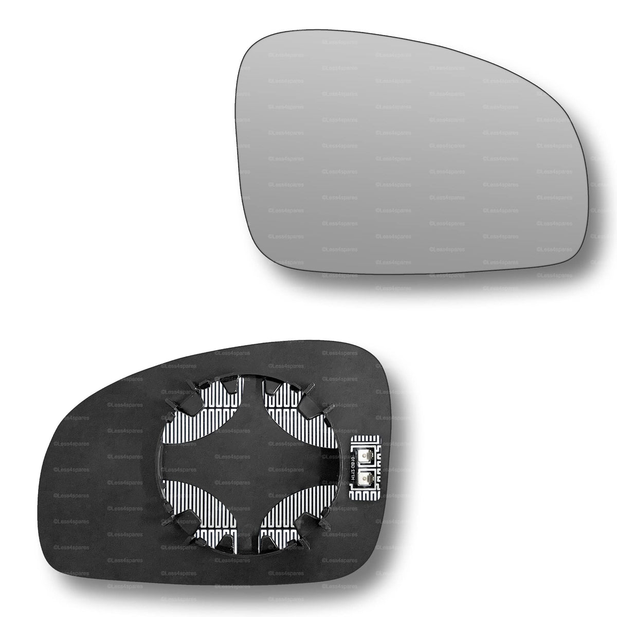 Replacement Wing Mirror Glass Right for Skoda Roomster 2006-2015 Clip-On Driver Off side Heated Convex