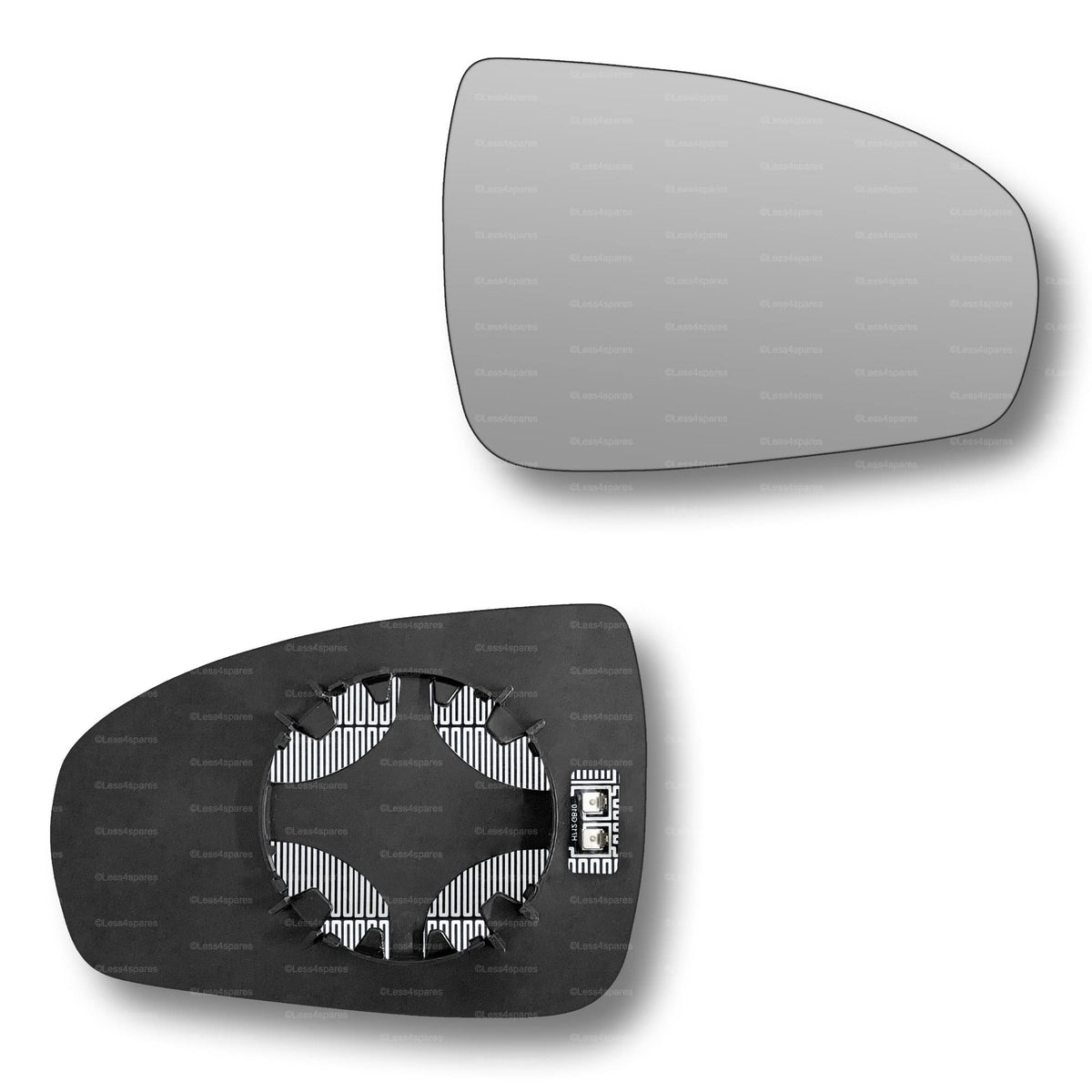 Replacement Wing Mirror Glass Right for Mercedes CLC-Class 2008-2011 Clip-On Driver Off side Heated Convex