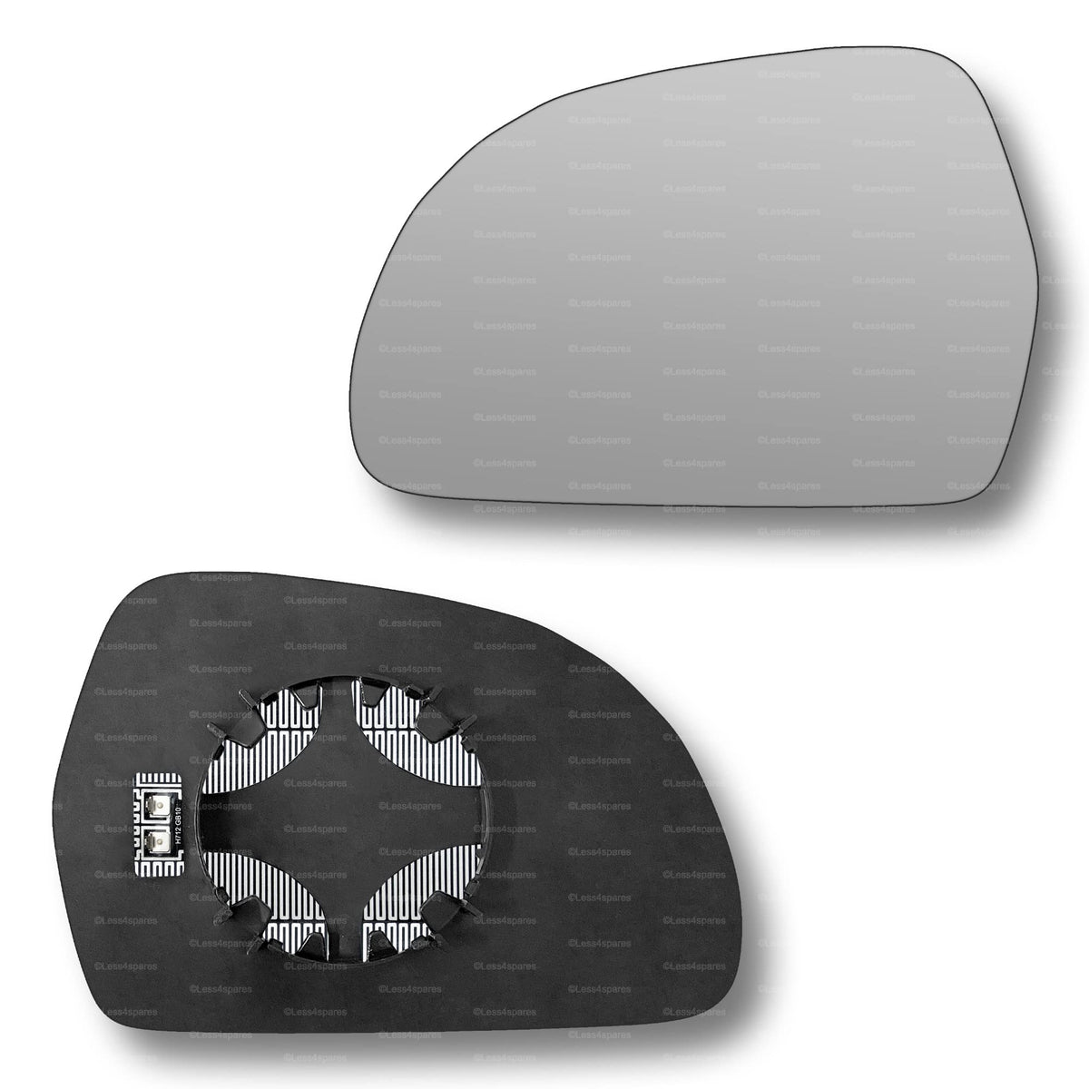 Replacement Wing Mirror Glass Left for Audi A4 2008-2009 Clip-On Passenger Near Side N/S Heated Convex