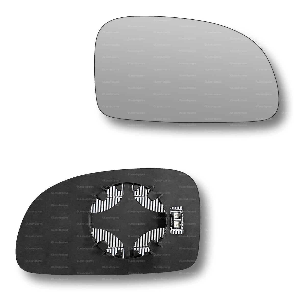Replacement Wing Mirror Glass Right for Daewoo Chevrolet Tacuma 2000-2008 Clip-On Driver Off side Heated Convex