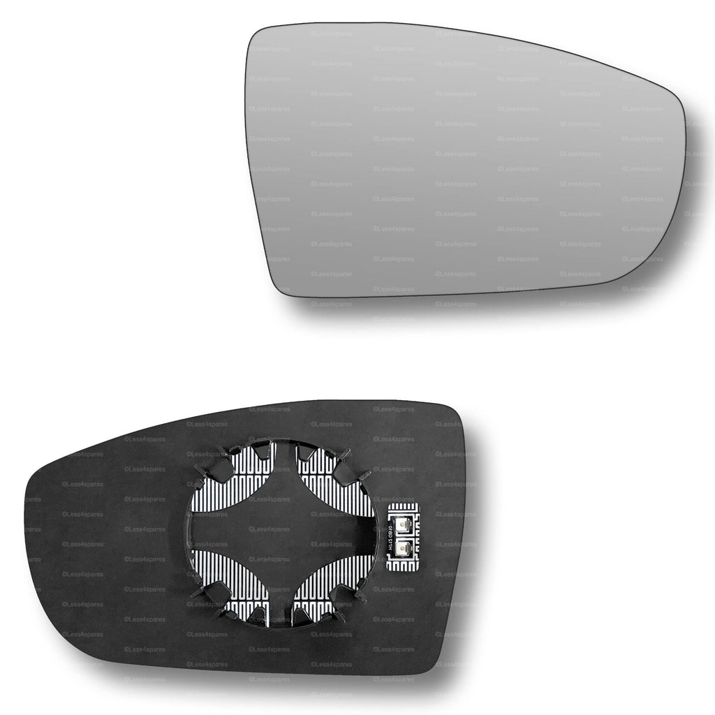 Replacement Wing Mirror Glass Right for Ford Kuga 2008-2019 Clip-On Driver Off side Heated Convex