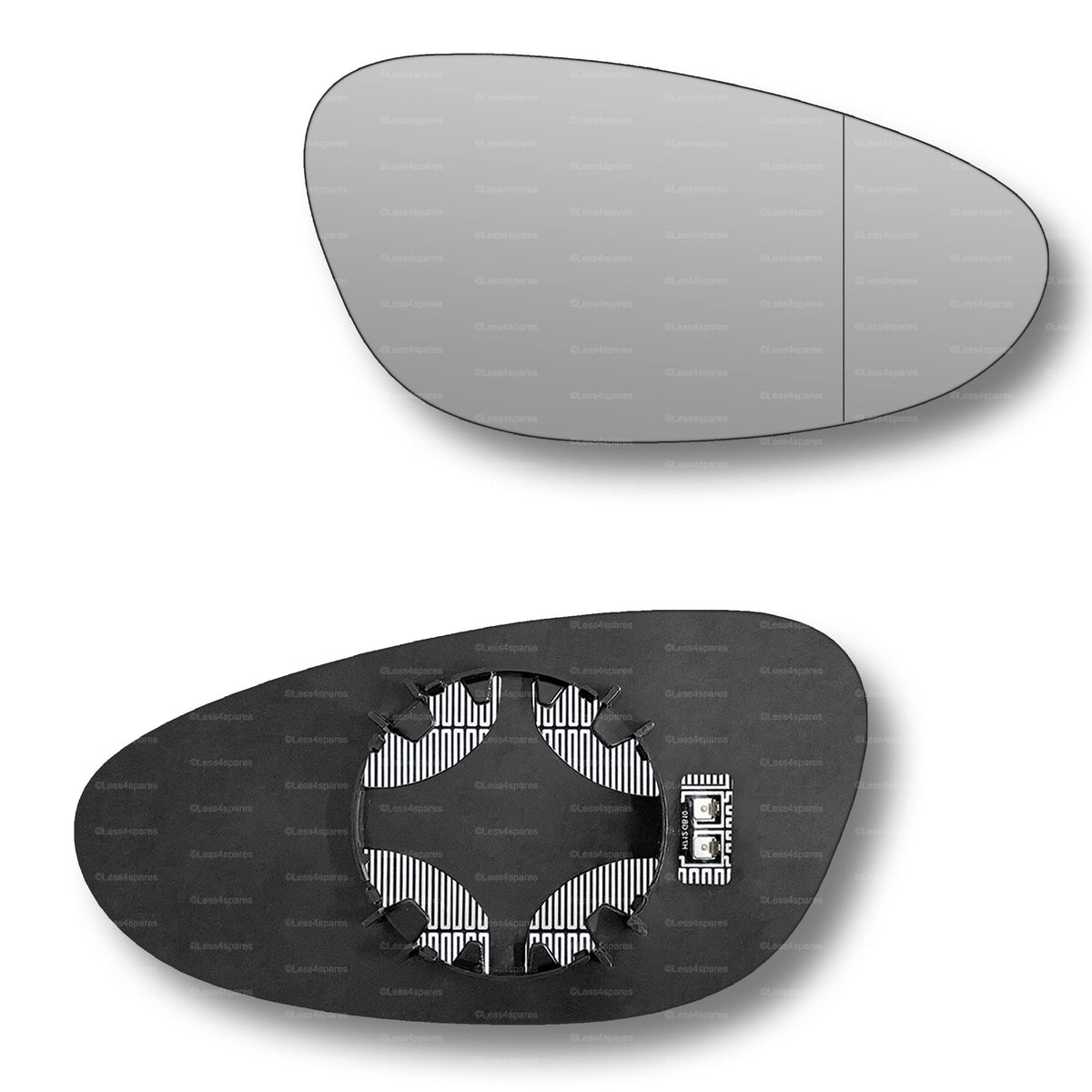 Replacement Wing Mirror Glass Right for Porsche 911 1998-2004 Clip-On Driver Off side Heated with Blind Spot
