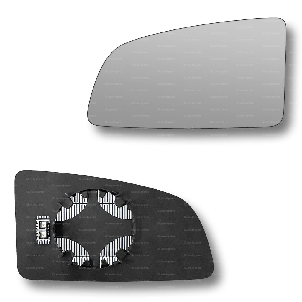 Replacement Wing Mirror Glass Left for Vauxhall Omega 2000-2003 Clip-On Passenger Near Side N/S Heated Convex